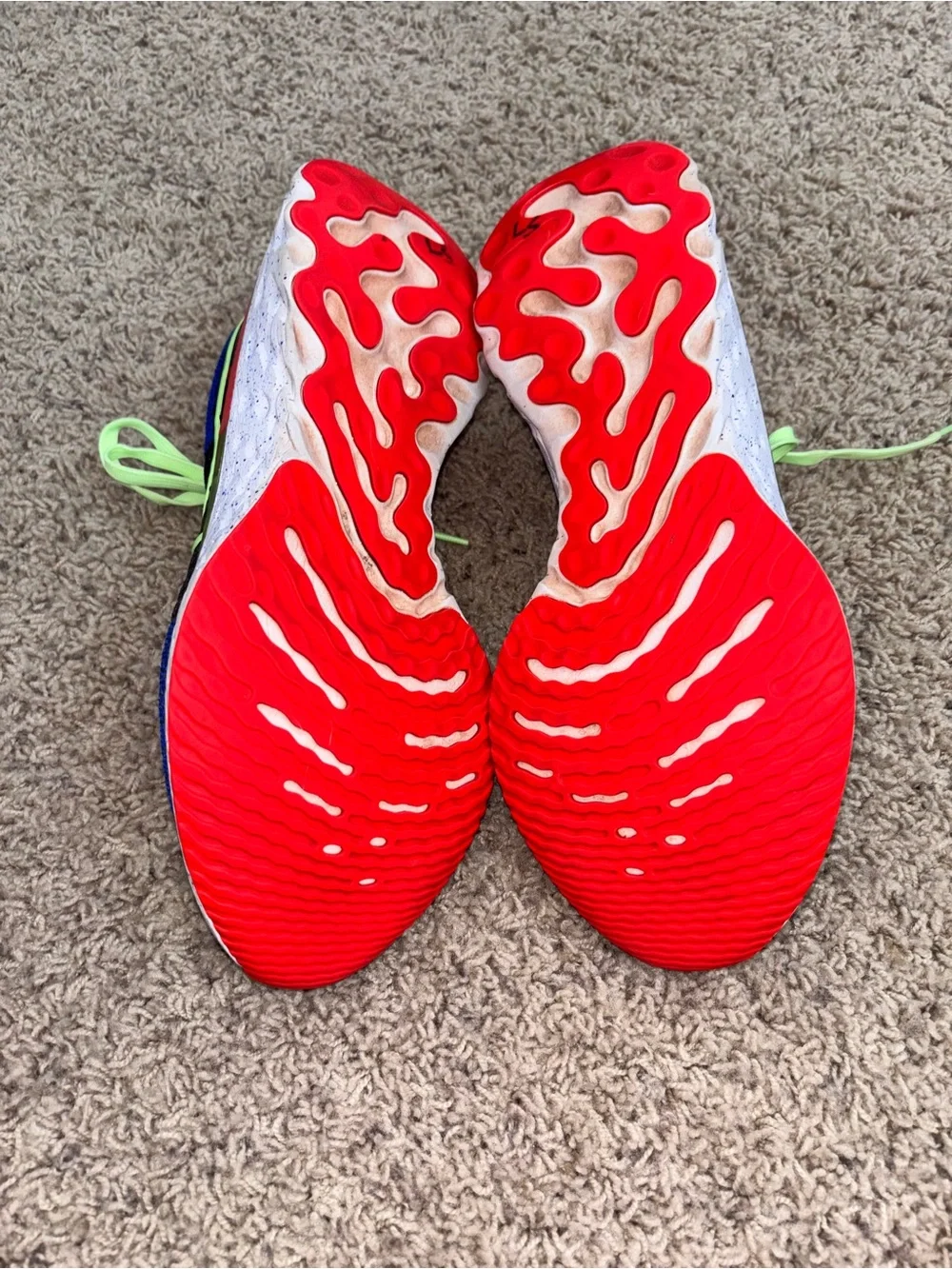 Nike Blue Running Sneakers with Neon Laces